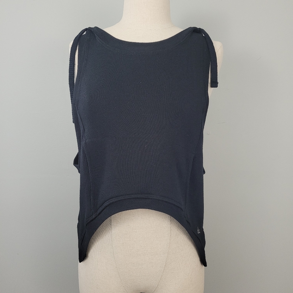 Alo Yoga Black Gypset Goddess Hooded Vest Sz M